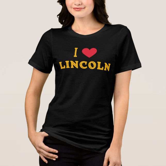 Camiseta Eu amo Lincoln, Nebraska (Frente)