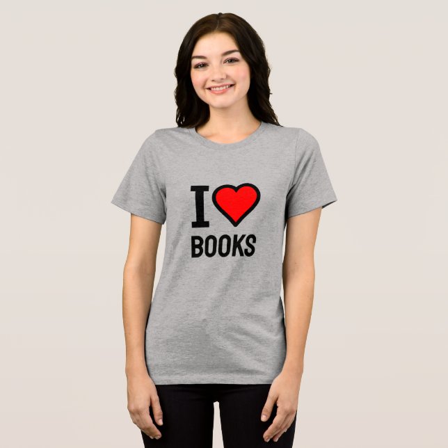 Camiseta Eu amo livros (Frente Completa)