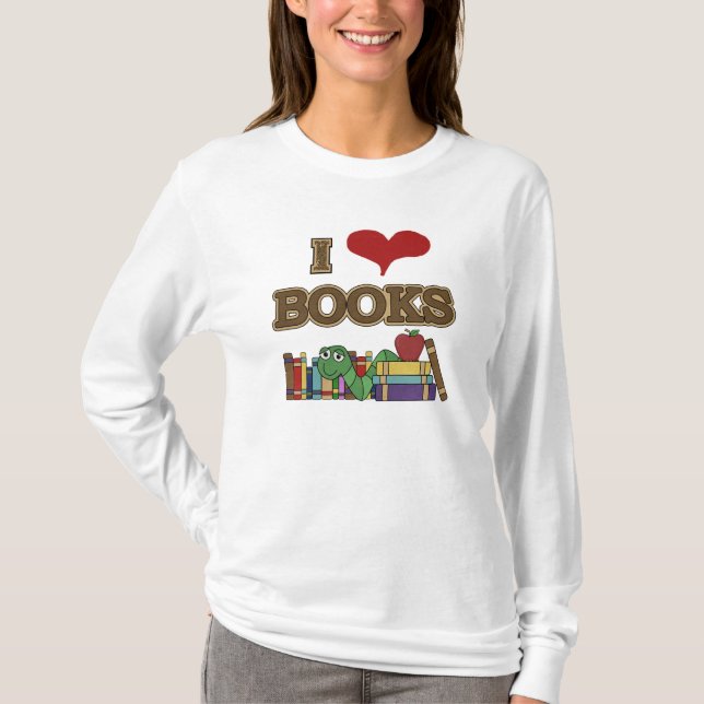 Camiseta Eu amo livros (Frente)