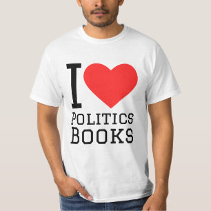 Camiseta Eu amo livros de política