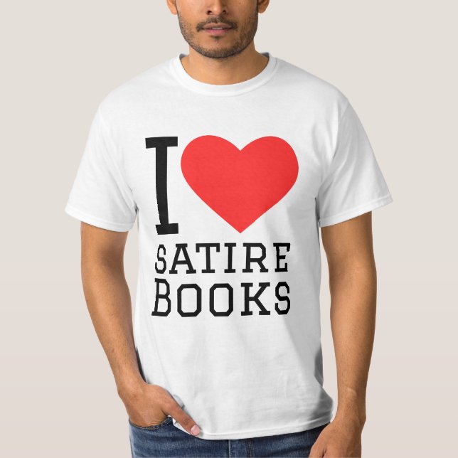 Camiseta Eu amo livros de sátira (Frente)