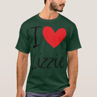 Camiseta Eu Amo Lizzie Nome Menina Personalizada Mulher BFF