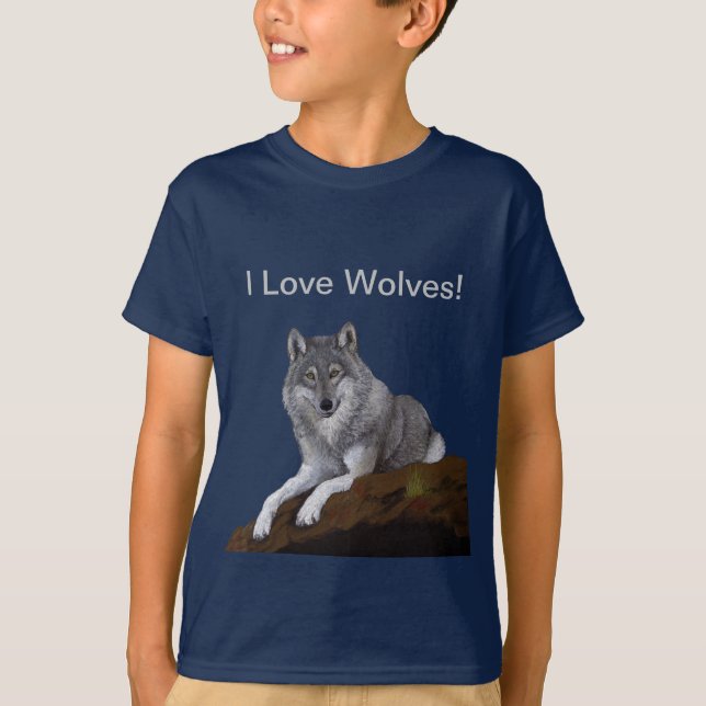 Camiseta Eu Amo Lobos! (Frente)