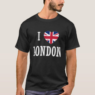Camiseta Eu Amo Londres Bandeira Union Jack Inglaterra Cora