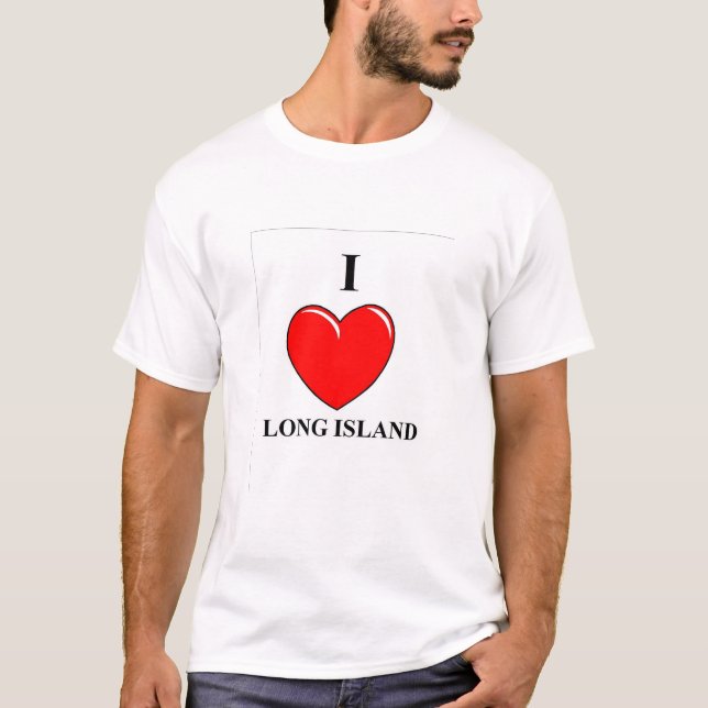 Camiseta Eu amo Long Island (Frente)