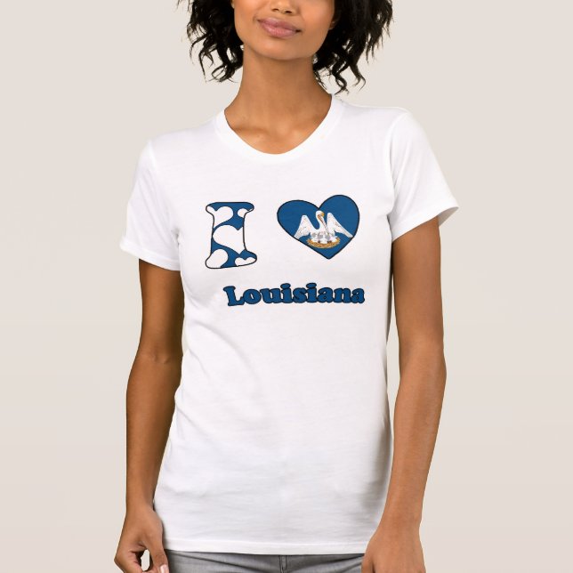 Camiseta Eu amo Louisiana (Frente)