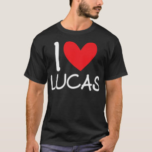 Camiseta Eu Amo Lucas Nome Personalizado Homens Cara Amigo 
