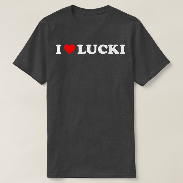 Camiseta eu amo lucki Heart Lucki (Frente do Design)