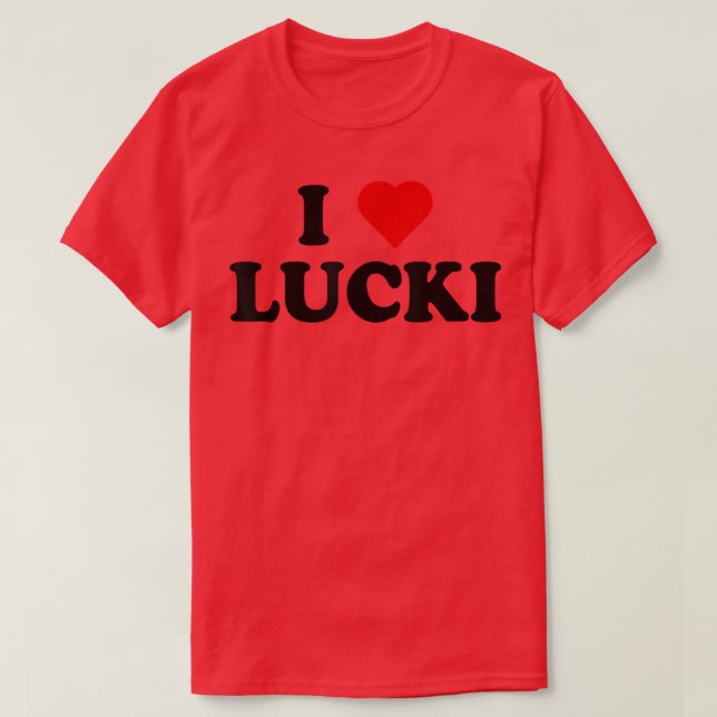 Camiseta Eu Amo Lucki I Heart Lucki (Frente do Design)