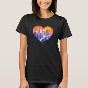 Camiseta Eu Amo Lucy Heart Da Cidade