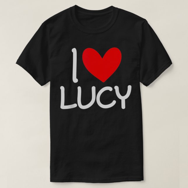 Camiseta Eu Amo Lucy Name Personalised Men Cara BFF Amigo H (Frente do Design)