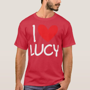 Camiseta Eu Amo Lucy Name Personalised Men Cara BFF Amigo H