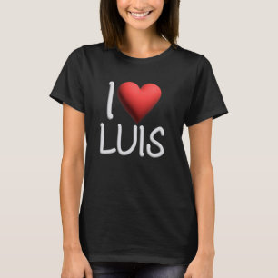 Camiseta Eu Amo Luis Name Personalizado Men Cara BFF Amigo