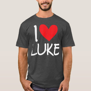 Camiseta Eu Amo Luke Nome Personalizado Homens Cara BFF Ami