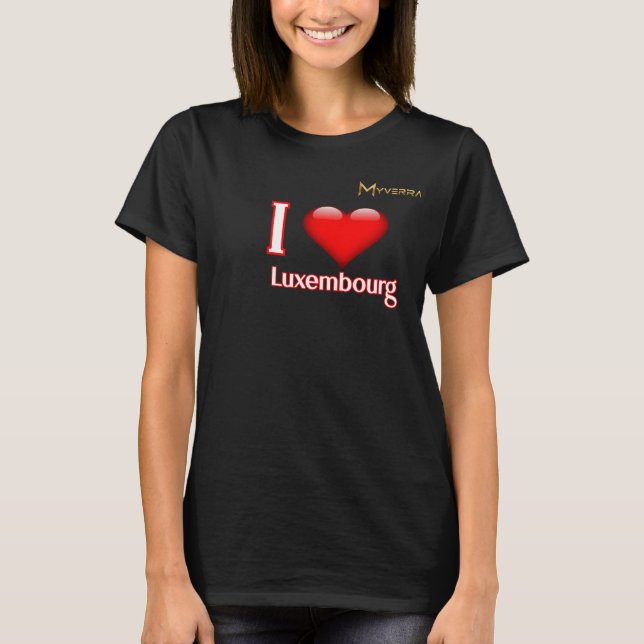 Camiseta Eu Amo Luxemburgo (Frente)