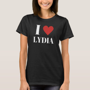 Camiseta Eu Amo LYDIA Heart Family Lover