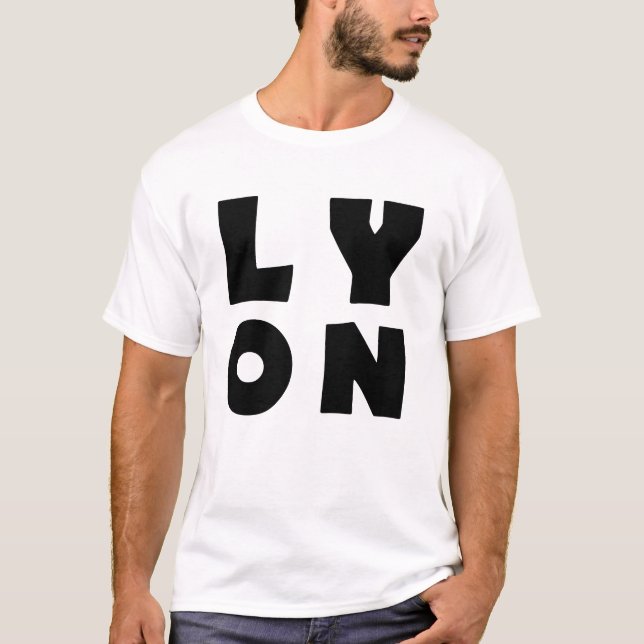 Camiseta Eu amo Lyon France (Frente)