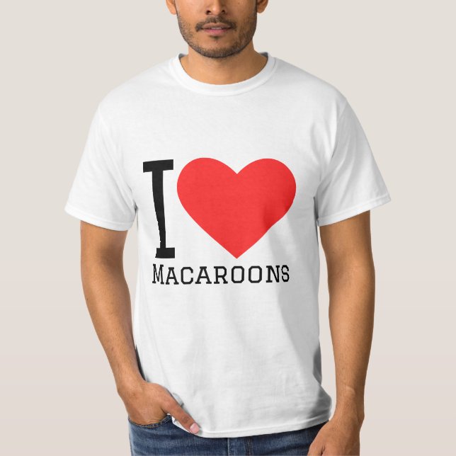 Camiseta Eu amo macarões (Frente)