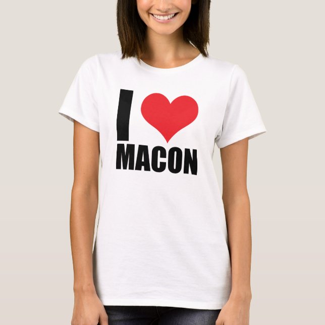 Camiseta Eu amo Macon (Frente)