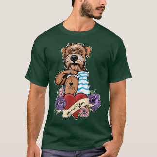 Camiseta Eu Amo Mãe Tatto Design I SoftCoated Wheaten Terr