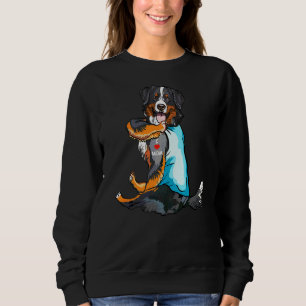 Camiseta Eu Amo Mãe Tatto Montanha Bernese Mãe Cachorro Mul