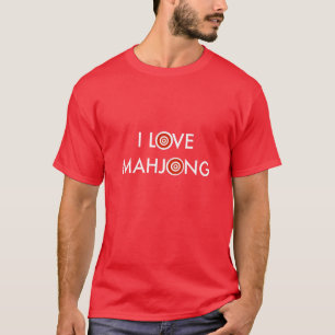 Camiseta Eu Amo Mahjong - Wheel Substitui O