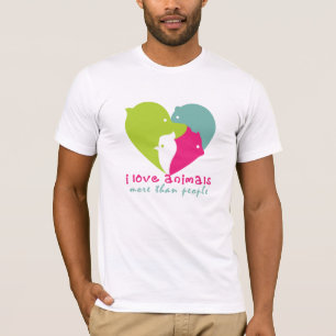 Camiseta Eu amo mais animais do que pessoas