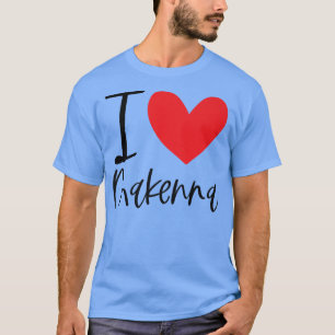 Camiseta Eu Amo Makenna Nome Menina Personalizada Mulher BF
