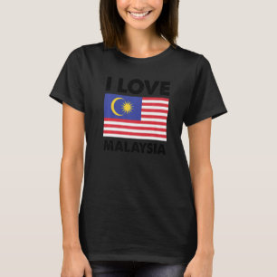 Camiseta Eu amo Malásia I Heart Malásia Family Viagem Mal