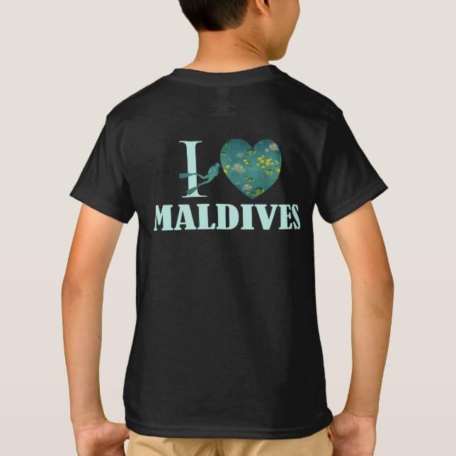 Camiseta Eu amo Maldivas (Verso)