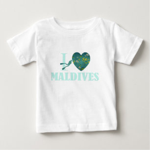 Camiseta Eu amo Maldivas