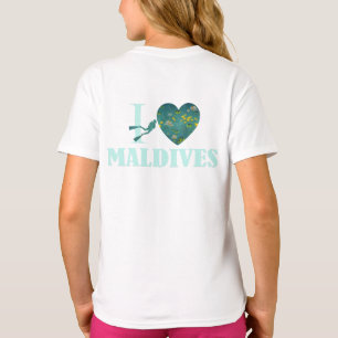 Camiseta Eu amo Maldivas