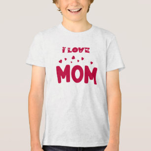 Camiseta Eu Amo Mamãe para Presente do Dia das Mães