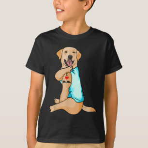Camiseta Eu Amo Mamãe Tatô Labrador Mãe Cão Mão Mão