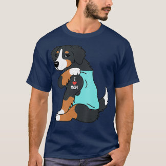 Camiseta Eu Amo Mamãe Tatto Bernese Mountain Dog Engraçado