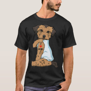 Camiseta Eu Amo Mamãe Tatto Morkie Mãe Cachorro Sobremesa M
