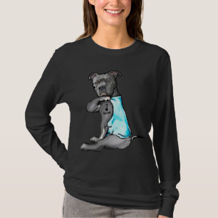 Camiseta Eu Amo Mamãe Tattoo Pitbull Cachorro Sobrevivência