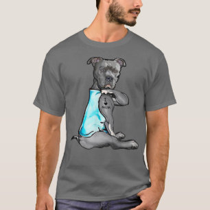 Camiseta Eu Amo Mamãe Tattoo Pitbull Cachorro Sobrevivência