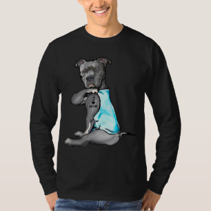 Camiseta Eu Amo Mamãe Tattoo Pitbull Cachorro Sobrevivência