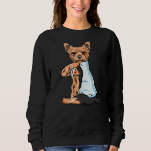 Camiseta Eu Amo Mamãe Tattoo Yorkshire Terrier Mãe Cachorro
