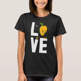 Camiseta Eu Amo Manga Doce Dabbing Engraçado Amor Fruta Man