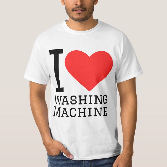 Camiseta Eu amo máquina de lavar (Frente)