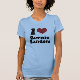 Camiseta Eu amo máquinas de lixar de Bernie para o