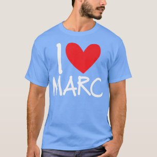 Camiseta Eu Amo Marc Name Personalised Men Cara BFF Amigo H