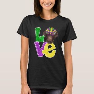 Camiseta Eu Amo Mardi Gras Costume Labrador Cachorro Cachor