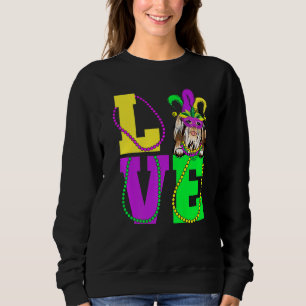 Camiseta Eu Amo Mardi Gras Funny Shih Tzu Dog Mask Costume