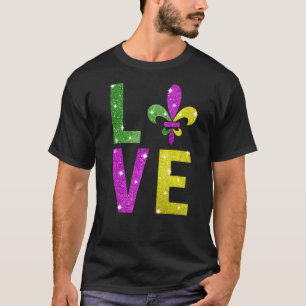 Camiseta Eu Amo Mardi Gras Para Mulheres Carro Do Partido M