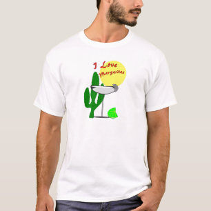 Camiseta Eu amo margaritas--T-shirt dos amantes de