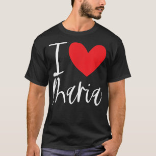 Camiseta Eu Amo Maria Nome Menina Personalizada Mulher BFF