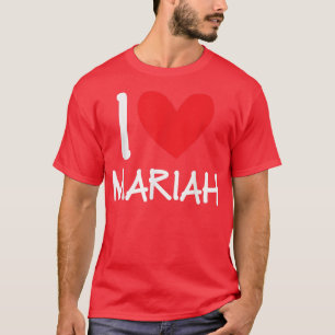 Camiseta Eu Amo Mariah Name Personalan Menina Mulher Person